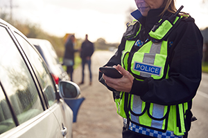 A DUI checkpoint