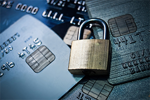 padlock and computer keyboard