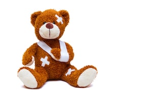 Teddy bear with bandages